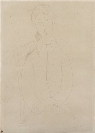 Amedeo Modigliani (Livorno 1884 - Parigi 1920)"Figura femminile seduta"...