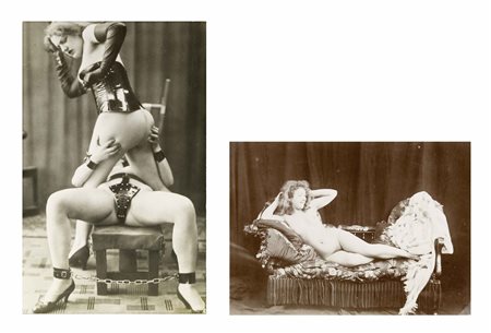 ANONIMO Lotto di 27 foto di scene erotiche 1880/1900 circa stampa all...