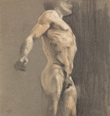 Antonio Maraini, Studio di nudo maschile di profilo, 1905