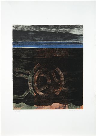 Max Ernst (Bruhl 1891 ‑ Parigi 1976) “Paysage” litografia a colori, cm...