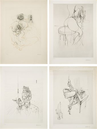 Hans Bellmer (Polonia 1902 ‑ Parigi 1975) “Composizione surrealista” quattro...