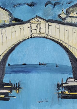 REMO BRINDISI (Roma, 1918 - Lido di Spina, 1996) Venezia, ponte di Rialto...