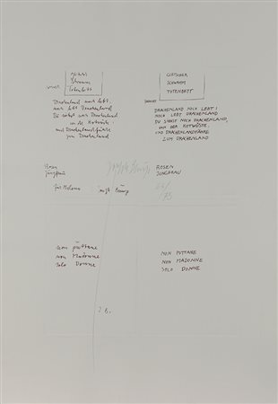 Beuys Joseph Senza titolo incisione su carta Fabriano, cm. 100x70 (lastra cm....