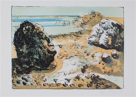 Berman Eugene Due meduse sulla spiaggia, 1970 litografia a colori su carta,...