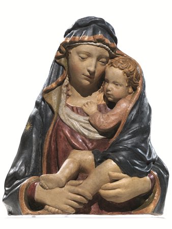 Lorenzo Ghiberti e bottega(Firenze 1371-1455)MADONNA COL BAMBINO PROTETTO DAL...