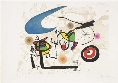 Joan Miró Barcellona 1893 - Palma di Maiorca 1983 Pygmées sous la lune, 1972...