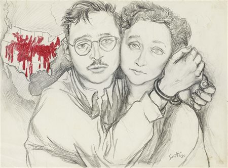 Renato Guttuso Bagheria (Pa) 1912 - Roma 1987 Julius ed Ethel Rosenberg...