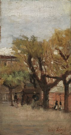 Ulvi Liegi(Livorno 1858 - 1939)SCORCIO DI GIARDINOolio su tela, cm...