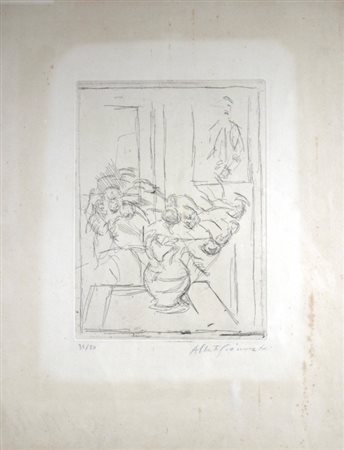 GIACOMETTI ALBERTO (Svizzera 1901) "Bouquet II" 1955 Acquaforte cm. H: 50.00...