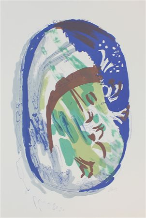 Breddo Gastone Ovale con il giglio, 1973 litografia a 4 colori su carta, cm....