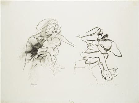 Willem De Kooning (Rotterdam 1904 - New York 1997) - "Two figures" 1973...