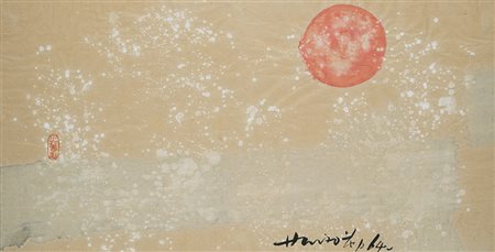 Chin Hsiao (Shanghai 1935) - "Senza titolo" 1964 tecnica mista su carta, cm...