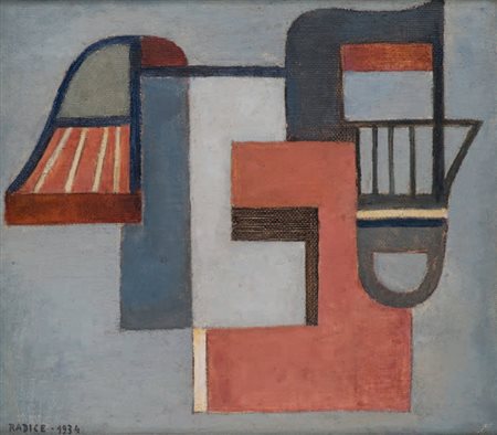 Mario Radice Como 1898 – Milano 1987 Composizione 1187, 1934 olio su tela...