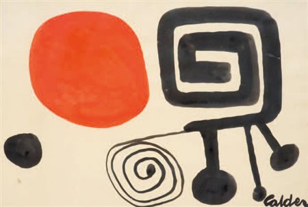 Alexander Calder Lawton 1898 - New York 1976 Composizione gouache su carta,...