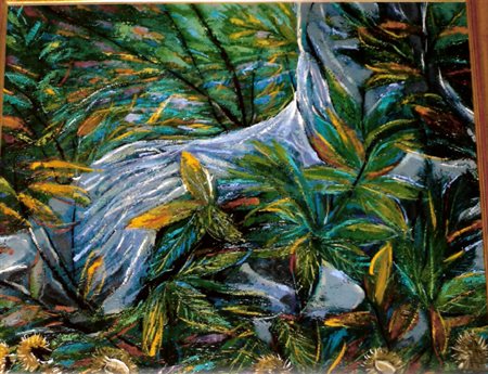 Giuseppe Piccardo "Vegetazione" 1988 olio su tela cm 50x60 Autentica su foto...