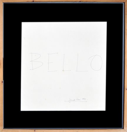 GIUSEPPE CHIARI Bello, 1980 Matita su carta cm. 47x47 Firma e data in basso a...