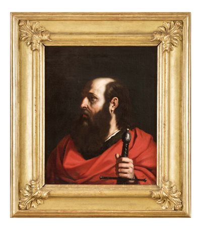 ERCOLE GENNARI Cento 1597 - Bologna 1658 San Paolo Olio su tela cm 70 x 56...