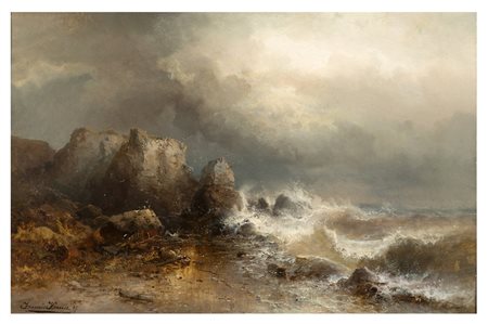 FRANZ EMIL KRAUSE Nieder-Schonhausen 1836 - Inghilterra 1900 Tempesta, 1887...
