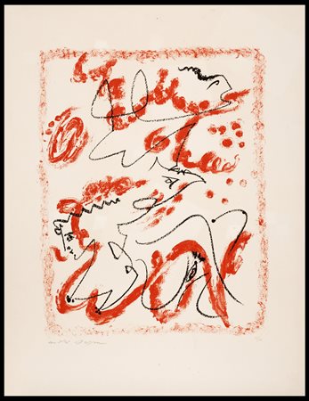 ANDRÈ MASSON Balagny 1896 - Parigi 1987 Senza titolo Litografia a due colori...