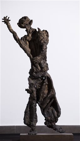 LUCIANO MINGUZZI (1911-2004) Uomo col bastone, 2002/2003 Scultura in bronzo -...
