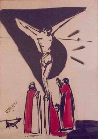 Sante Monachesi (Macerata 1910 - Roma 1991), Cristo ritorna ai poveri, 1965...