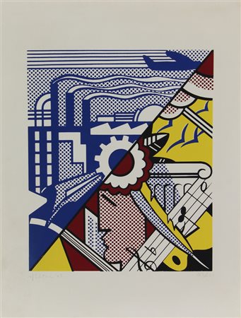 Roy Lichtenstein, Industry and the Arts, 1969, serigrafia su carta Fabriano,...