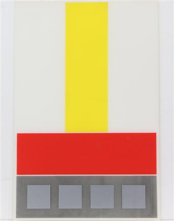 Jesus Rafael Soto, Jai-Alai I, 1969, serigrafia rosso, giallo, argento,...