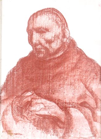 Pietro Annigoni, Personaggio, sanguigna su carta, cm. 40x30, firmata in basso...