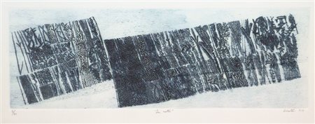 Riccardo Licata, La Notte, 2010, incisione su carta, cm. 39x68 (lastra cm....