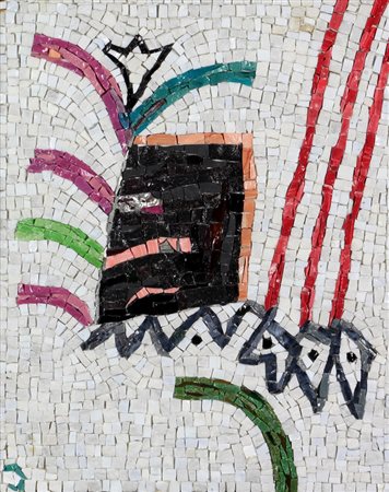 Elisa Montessori, Senza titolo, 2000, mosaico su resina, cm. 40x32, firmato e...