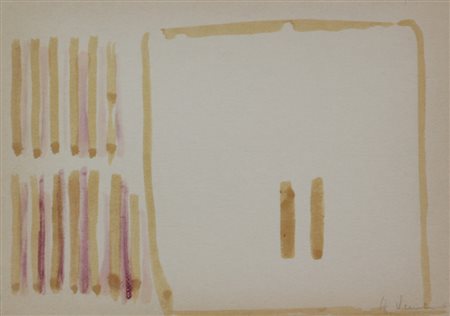 Arturo Vermi, Antologia, 1964, tempera su carta intelata, cm. 21,7x30,2,...