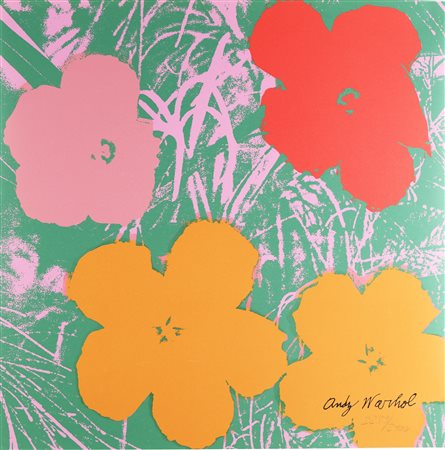WARHOL ANDY (1928 - 1987) Flower. . Serigrafia. Cm 60,00 x 60,00. 2239/2900....