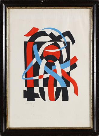 REGGIANI MAURO (1897 - 1980) Composizione. . 1963. Litografia. Cm 30,00 x...