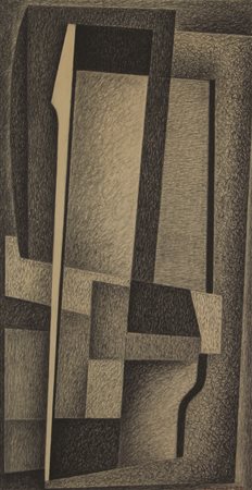 Alfonso Salardi, Senza titolo, 1959, grafite su carta, cm. 65x35, firmata e...