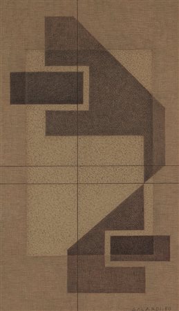 Alfonso Salardi, Senza titolo, 1980, grafite e pastelli su carta, cm. 34x20,...