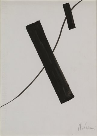 Arturo Vermi, Due Figure nello Spazio - Tempo, 1968, tempera su carta...