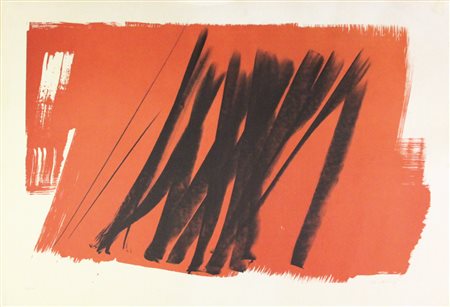 Hans Hartung, Farandole 15, 1971, litografia su carta, cm. 59x85,5, es....