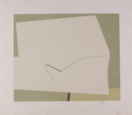 Arturo Bonfanti, Senza titolo, 1975, litografia su carta, cm. 46x53, es....