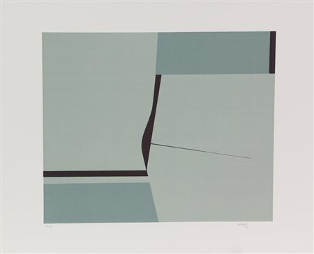 Arturo Bonfanti, Senza titolo, 1974, litografia su carta, cm. 47x56, es....