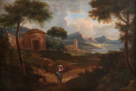 Attr. Carlo Antonio Tavella Milano 1668 - Genova 1738 Paesaggio con...