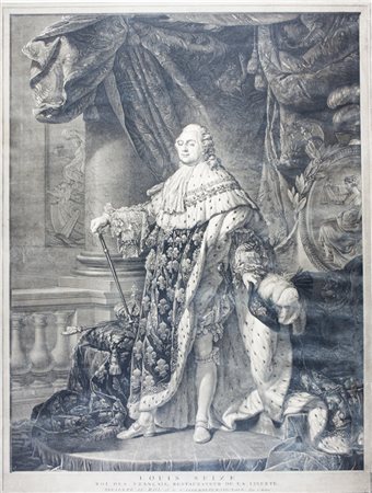 Charles-Clément Bervic Louis Seize roi des Français, restaurateur de la...