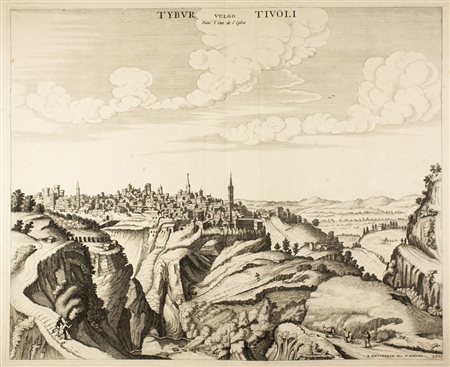 Johann Blaeu Lotto di tre vedute di Tivoli da Nouveau théâtre d'Italie, ou,...