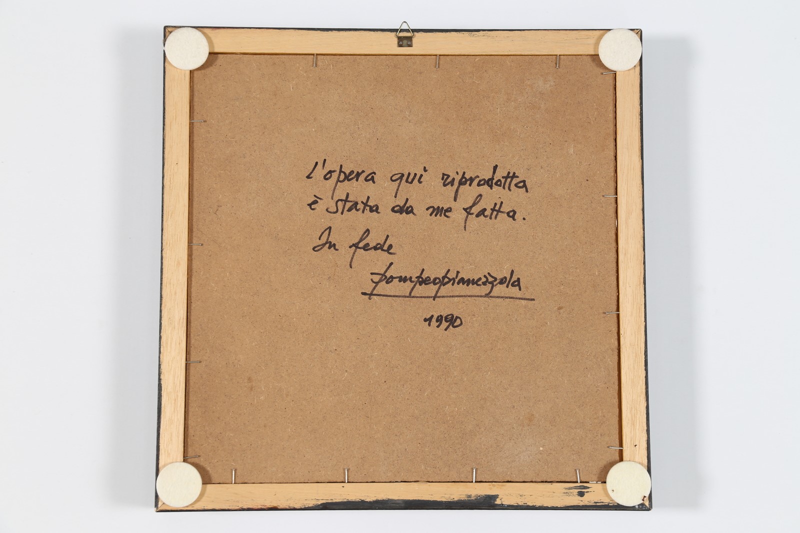 PIANEZZOLA POMPEO (n. 1925) Mattonella in ceramica dipinta. -. Cm 20,00 ...