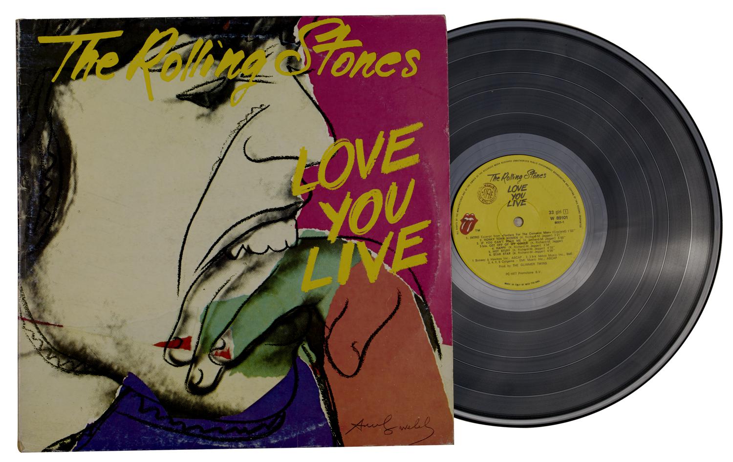 Andy Warhol THE ROLLING STONES - LOVE YOU LIVE 2 LP dei Rolling Stones,  cm, ITINERIS CASA D'ASTE