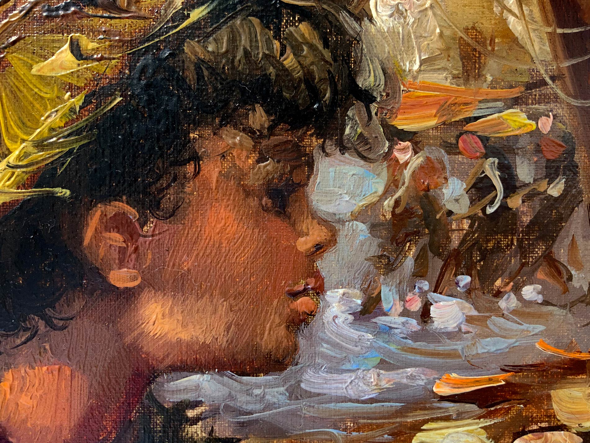 Nino Salvadori (1918-?). Pescatori. 50x70, olio su tela. Firmato in basso  a, Art La Rosa Casa d'Aste