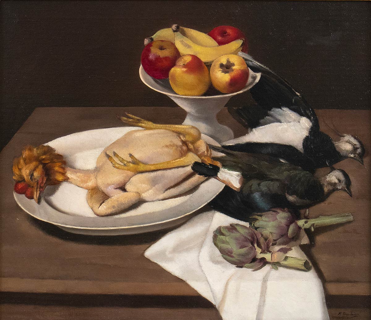 Natura morta con pollo spennato, 1928 | BERTOLAMI FINE ARTS 