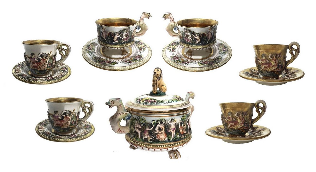 Servizio da tè in porcellana a marchio - Antiques & Design