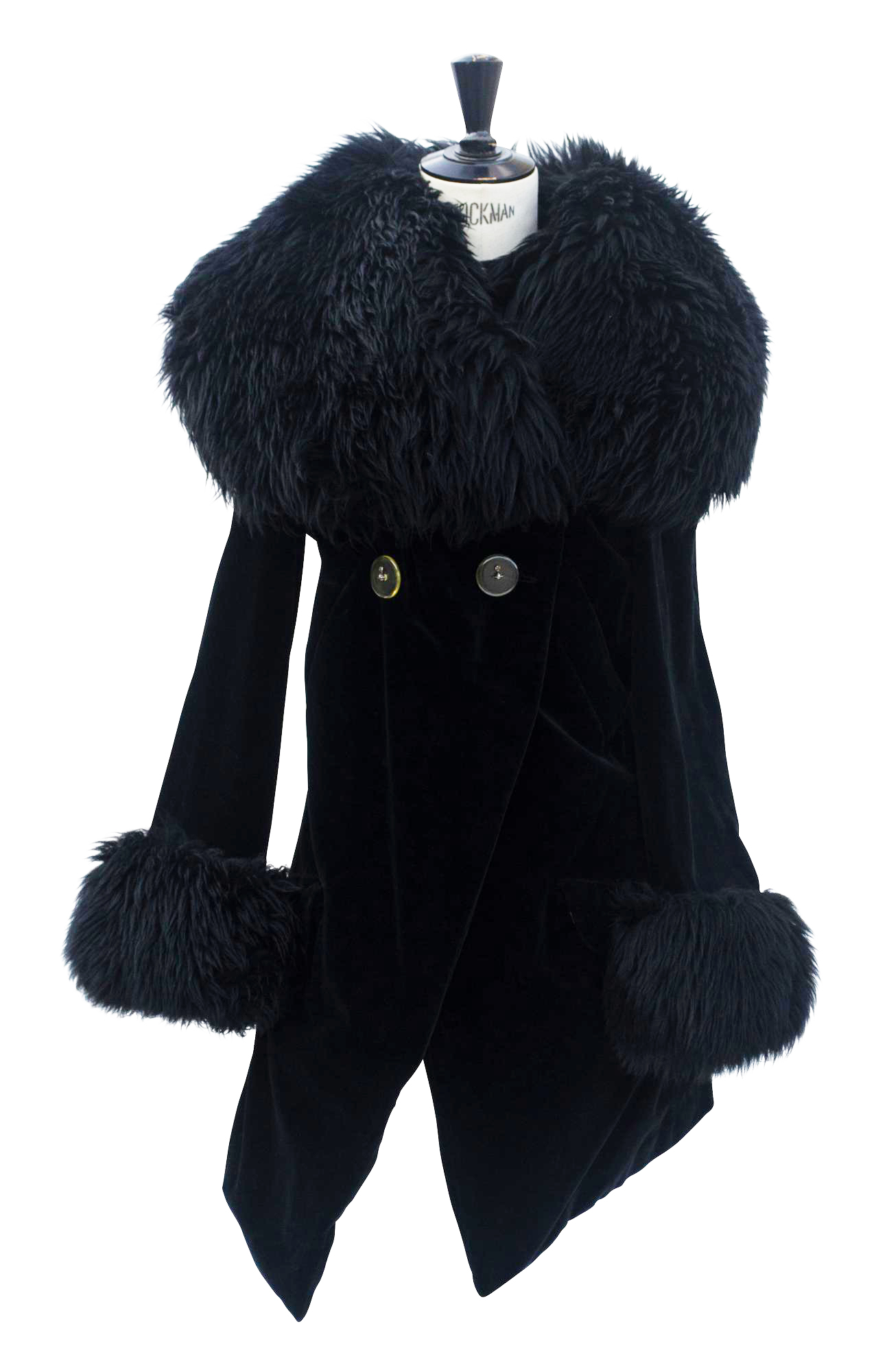 Vivienne Westwood FUR DL COAT Description: Lined black velvet and ...