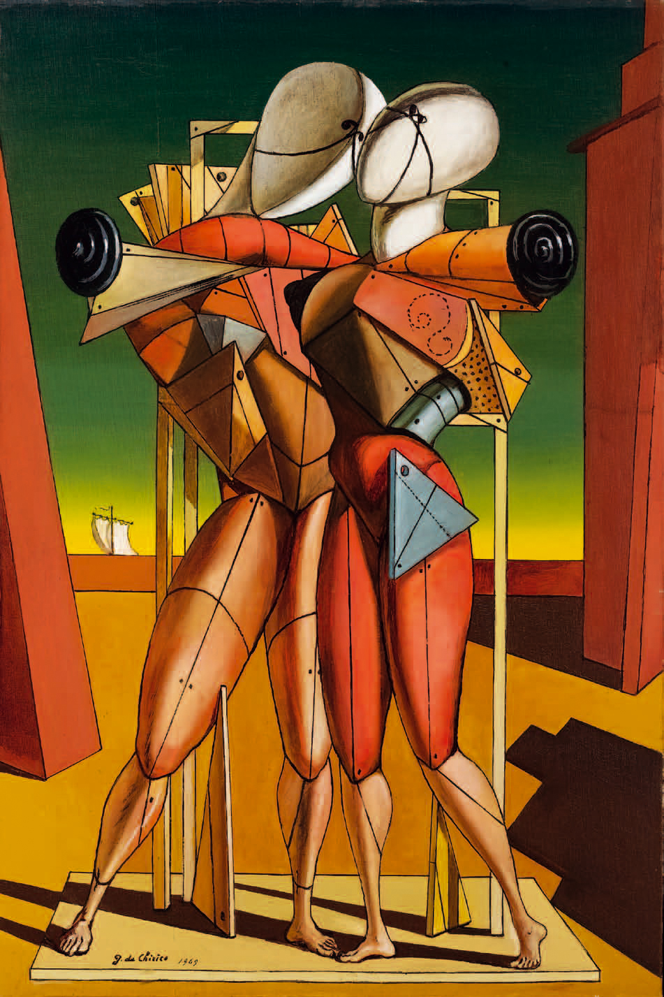 GIORGIO DE CHIRICO (1888-1978) Ettore e Andromaca firmato e datato