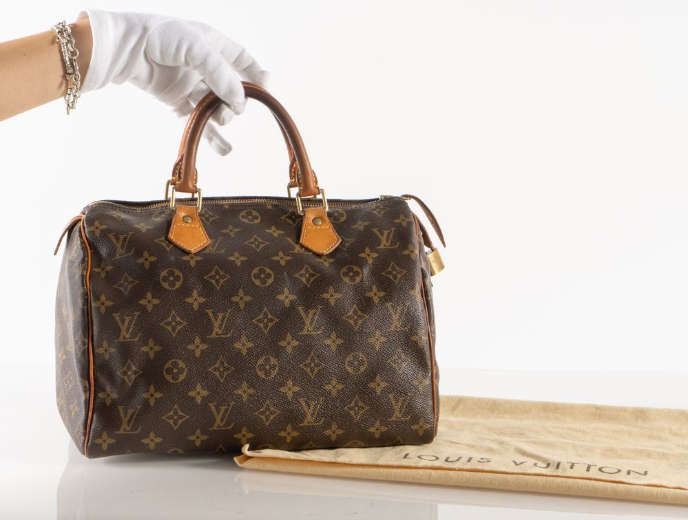 Louis Vuitton Borsa A Bauletto Modello Speedy 30 In Tela Monogram Con Art International 2883